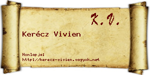 Kerécz Vivien névjegykártya